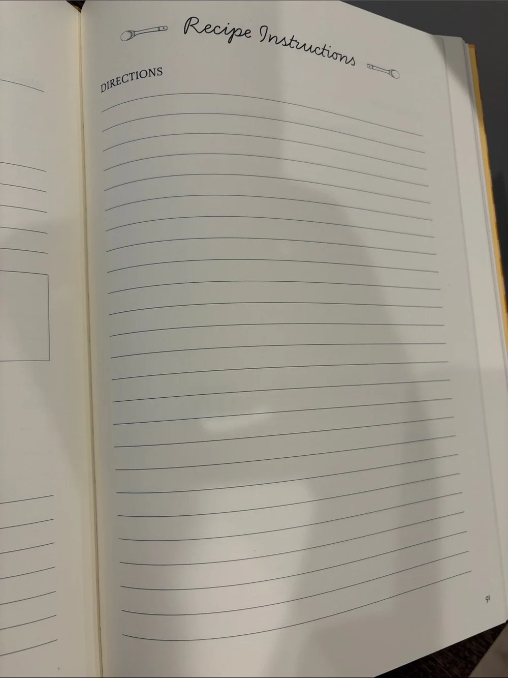 Gingham 'Our Recipes' Cookbook Binder - Gold and White Keepsake Family Recipes